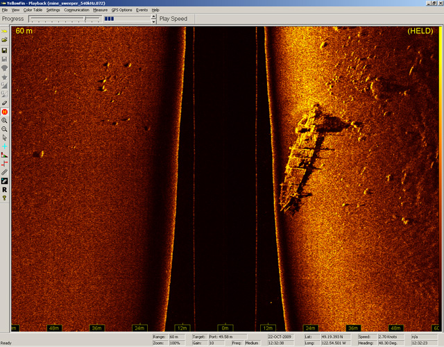 YellowFin image of minesweeper at 540 kHz